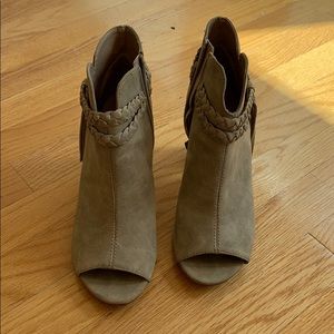 Francesca’s open toed tan bootie